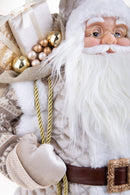 Babbo Natale con Sacco Doni H80 cm Champagne
