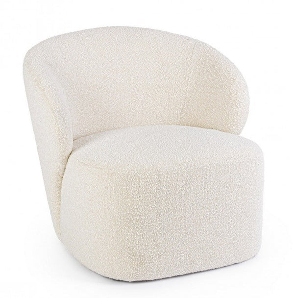acquista Poltrona Soggiorno 79,5x75,5x72 cm Babila in Bouclè Naturale