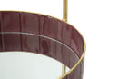 Svuota Tasche Double Glam 36,5x34,5x56,5 cm in Ferro e Specchio Bordeaux e Oro