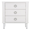 Comò Shine 81x84x40 cm in Legno MDF e Metallo Bianco
