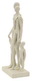 Statuetta Family Stons 16x8x30,5 cm in Resina Crema      