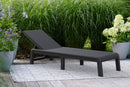 Lettino da Giardino Prendisole 187,5x58x29 cm Reclinabile in 4 Posizione Keter Mallorca Effetto Juta Grafite