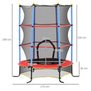 Trampolino Elastico per Bambini da 3 Anni Ø175 cm con Rete di Protezione Multicolore 