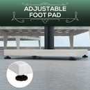 Base per Ombrellone da 25kg in Metallo e Cemento con Effetto Legno 45x45x33.5cm Bianco