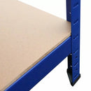 Set 9 Scaffali ad Incastro Piani in MDF Struttura in Acciaio Blu