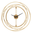 Orologio da Muro Oro Strips Ø 50x4 cm in Ferro 