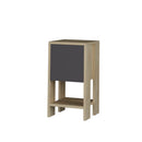 Comodino 1 Anta 30x30x55 cm in MDF Ema Rovere Antracite