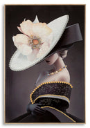 Dipinto su Tela Laccato Wien Hat con Cornice 62x4x92 cm in Metallo e Abete e Tela      