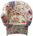 Poltrona Imbottita 65x65x75 cm in Tessuto Renier Romanticarden