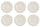Set 6 Piatti Piani Ø27,7x3 cm in Gres Villa d'Este Home Tivoli Duchessa Bianchi