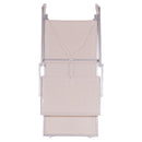 Lettino Mare con Parasole Richiudibile 181x71,5x38,5 cm in Alluminio PVC e Poliestere Avorio Riccione      
