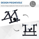 Rullo Pieghevole per Bicicletta Allenamento in Casa Nero 54.5x47.2x39.1 cm 
