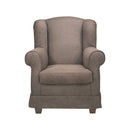 Poltrona Bergere 103x87x84 cm in tessuto tortora