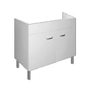 Mobile Sottolavello da Cucina 100x50x69 cm con 2 Ante in Nobilitato Bianco Opaco 