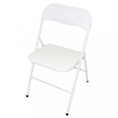 Sedia da Giardino Pieghevole Slim 44x45x79 h cm in Acciaio Bianca Lucida