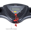 Tapis Roulant Elettrico con Schermo LCD Pieghevole 0.75 HP Nero 