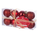 Set 8 Palle di Natale Ø5 cm in Plastica Rosso
