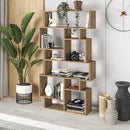 Libreria Moderna 168x96x25 cm Scaffale 8 Ripiani in MDF Rovere     