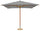 Ombrellone da Giardino 3x2m Palo Ø48 mm in Legno e Poliestere Grigio