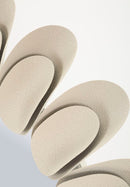 Specchio da Muro Dune Double Ø85x6 cm in Ferro e Specchio e MDF Crema      