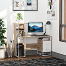 Scrivania da Ufficio Porta PC con Scaffale 133x55x123 cm 