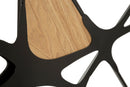 Pannello da Muro Absy 114x2x80 cm in Ferro e MDF Nero e Marrone      