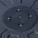 Base per Ombrellone da Giardino Ø46 Riempibile 125 kg 4 Rotelle Nero 84x84x19 cm 
