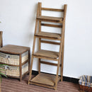 Portapiante Scaffale 4 Ripiani in Legno Massello 41x34x111,5 cm Fumer Kelvin Noce