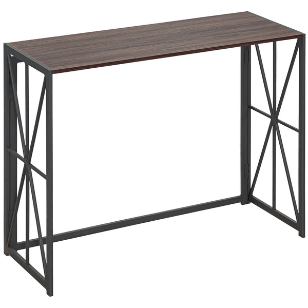 Consolle Pieghevole 100x38x80 cm in Legno e Metallo Marrone acquista