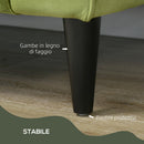 Divano 2 Posti Stile Classico Trapuntato a Bottoni 172x75x82 cm in Velluto Verde 