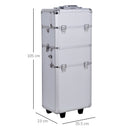 Trolley per Estetista Make Up Trucchi in Alluminio 35,5x23x63,5 cm  Glam