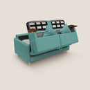 Divano Letto 3 Posti 180x94x97 cm in Tessuto Verde Acqua