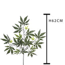 Set 12 Rami di Acero Artificiale Altezza 62 cm Verde