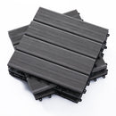 Pavimentazione da Esterno Incastrabile 11 Mattonelle 30x30x2.2 cm Grigia 