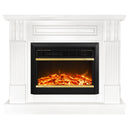 Camino Elettrico da Pavimento 96x113x30 cm Effetto Fiamma 1500W Verona Mini & Mars Bianco