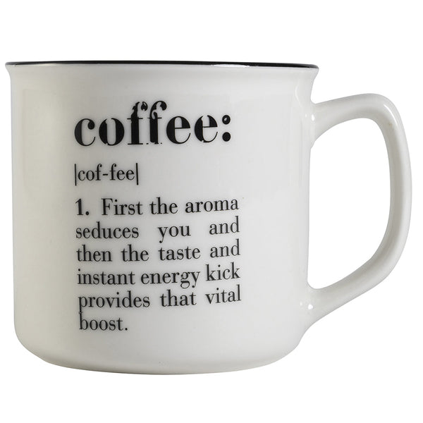 online Tazza "coffee" double faces Ø9,2x8,7 cm in New Bone China VdE Tivoli 1996 Bianco
