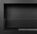 Camino a Bioetanolo da Incasso a Parete 150x15x45 cm Furore Struttura in Acciaio Nero 