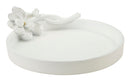 Svuotatasche Magnolia 24x21x6 cm in Resina Bianco      