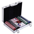 Set 2000 Fiches da Poker 2 Mazzi di Carte e Pulsante Dealer con Valigetta