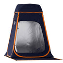 Tenda Doccia Pop-Up Impermeabile con Tetto Rimovibile, in Poliestere 190T e Acciaio, 152x152x200 cm, Blu Scuro      