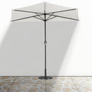 Ombrellone Mezzaluna a Parete da Giardino Parasole a Muro 270 cm in Poliestere Beige      