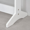 Specchio da Terra Armadio Portagioie Regolabile e Luci LED Bianco 36x30x136 cm 