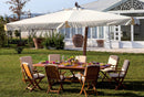 Ombrellone Decentrato da Giardino in Legno 3x4m Bauer Aster Ecrù