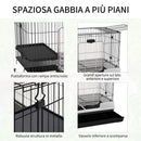 Gabbia per Criceti 81,2x52,7x66 cm in Metallo e Plastica  Nera
