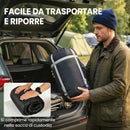 Sacco a Pelo Matrimoniale per 2 Adulti 230x165 cm con Cuscini Temperatura 0-5°C in Poliestere e Cotone Nero      