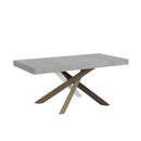 Tavolo Allungabile 200-460x90x77 cm Volantis Cemento Telaio 4C 
