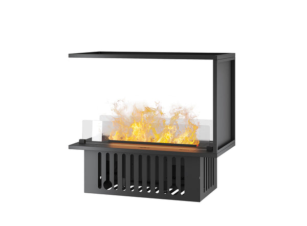 Camino a Vapore Elettrico da Incasso 80x50x40 cm Invapo U800 con Ricarica Automatica in Acciaio Nero sconto