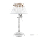 Lampada da tavolo Elegant in Metallo Bird Bianco Antique