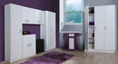 Armadio Basso Multiuso 59x37x80 cm 2 Ante in Legno Bianco 
