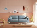Divano 3 Posti 218x88x93 cm in Tessuto Cammello